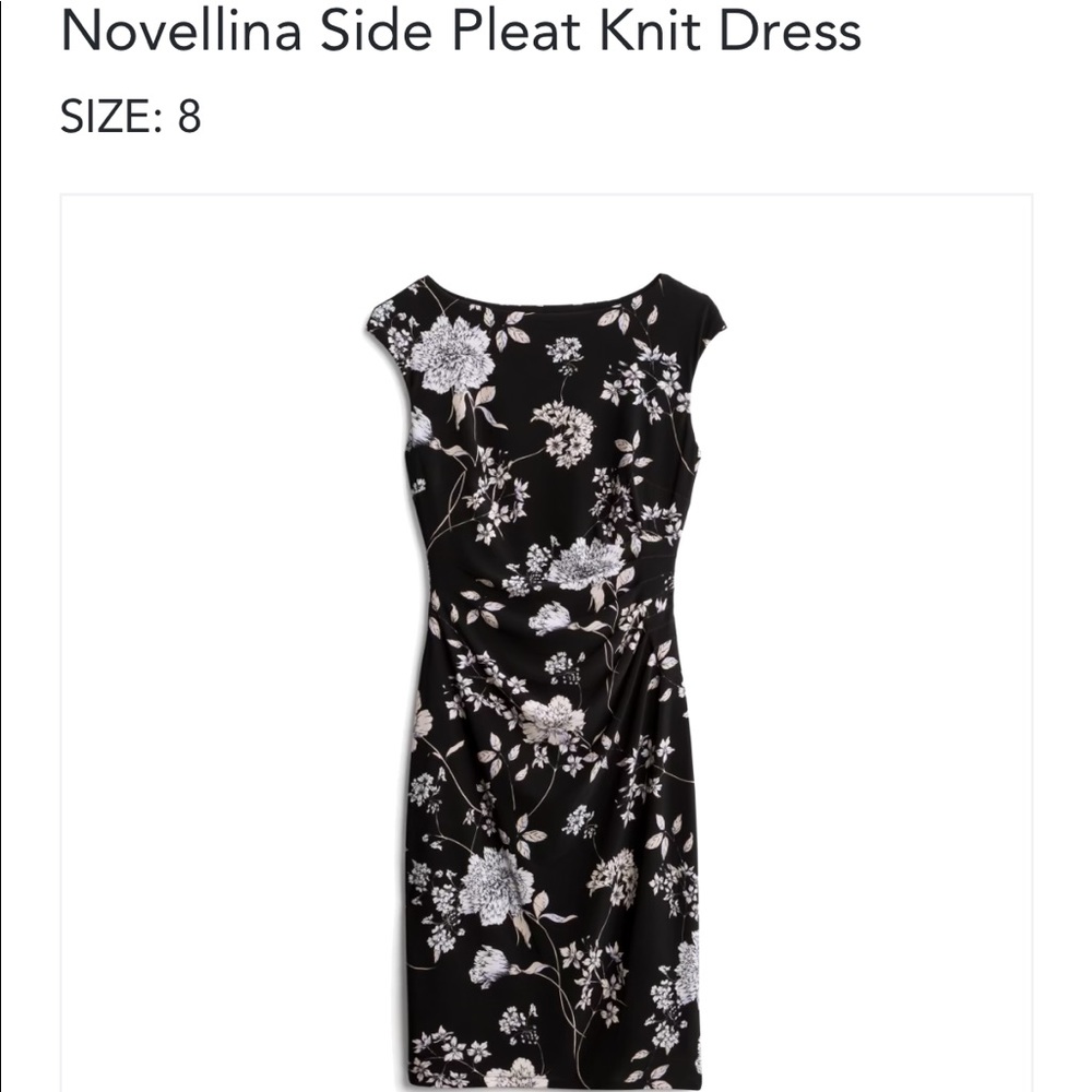 Ralph Lauren Novellina Side Pleat Knit Dress.